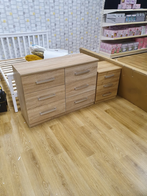 Picture of a The-Range Riviera Chest we assembled in Lancashire