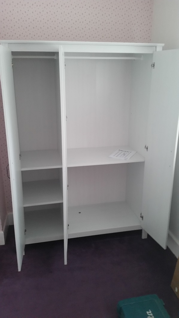 An example of a Brimnes Wardrobe we assembled in Walsall sold by Ikea