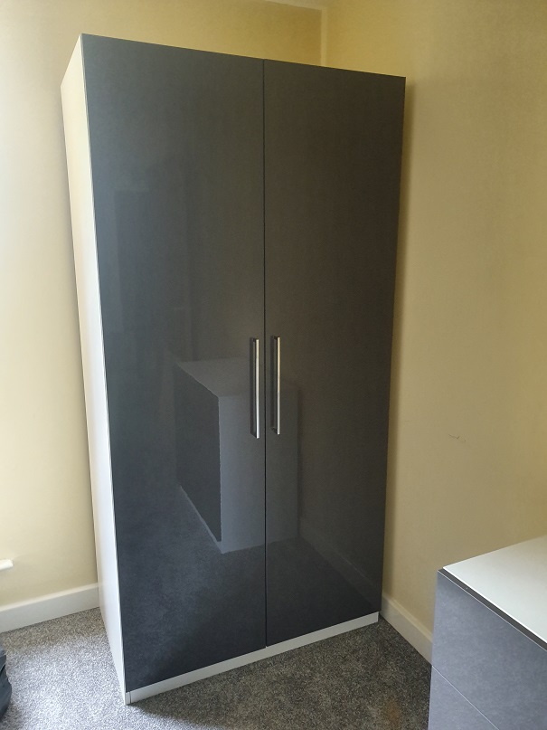 Picture of a BandQ Darwin Wardrobe we assembled in Shropshire