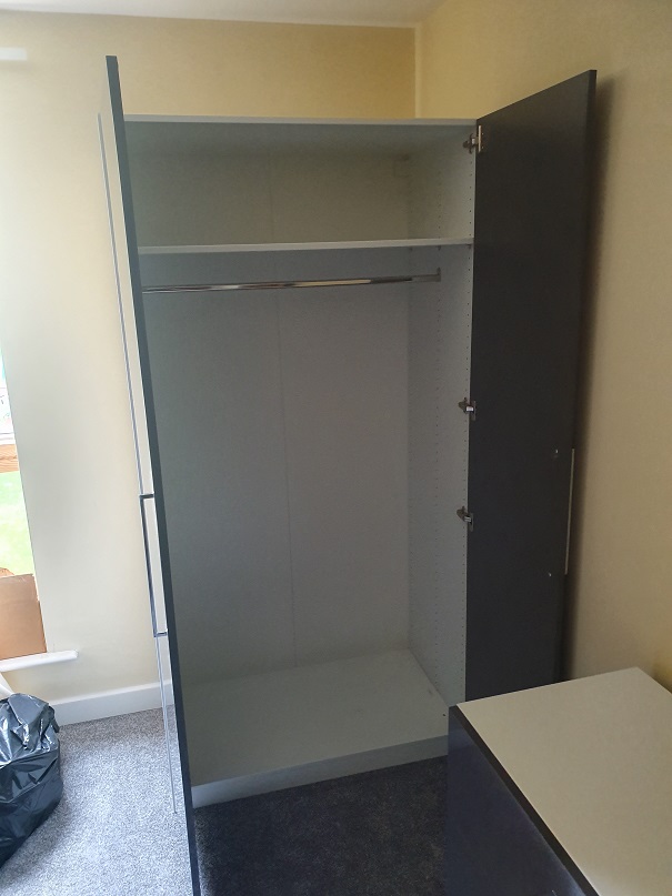 Picture of a BandQ Darwin Wardrobe we assembled in Shropshire