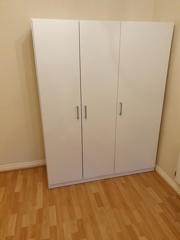 Photo of an Ikea Dombas Wardrobe we assembled in Leicestershire