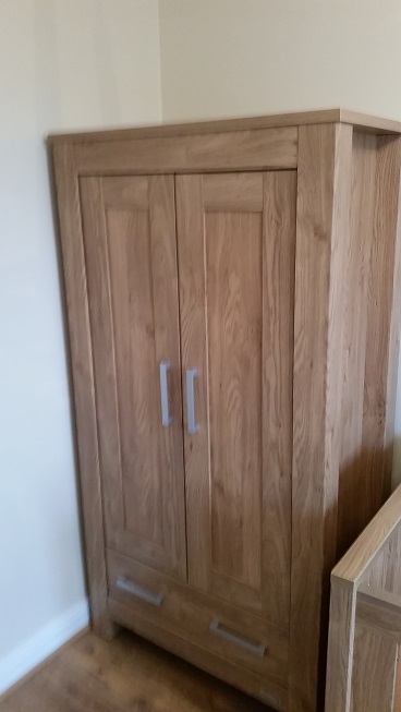 An example of a Franklyn Wardrobe we assembled in Stockport sold by Mamas-and-Papas