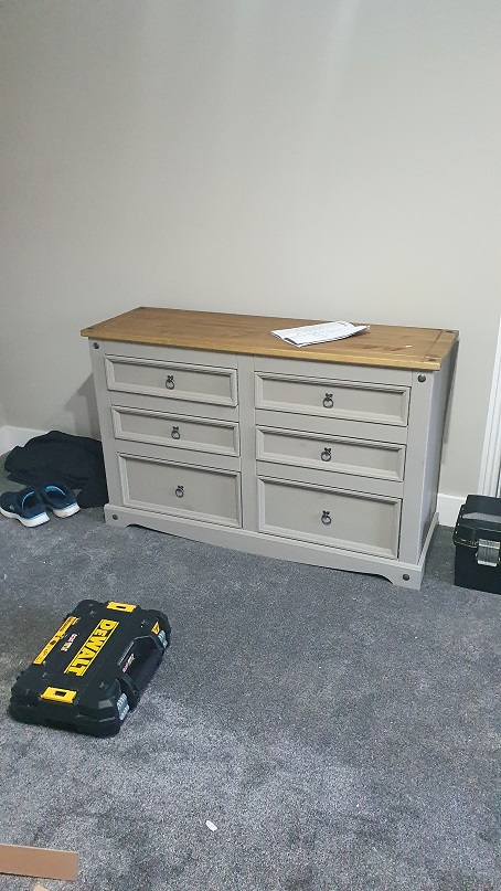 Picture of a Dunelm Corona Chest we assembled in Surrey