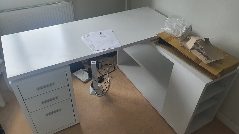 Photo of an Amazon Movian_Rouen Desk we assembled at Gorebridge, Midlothian