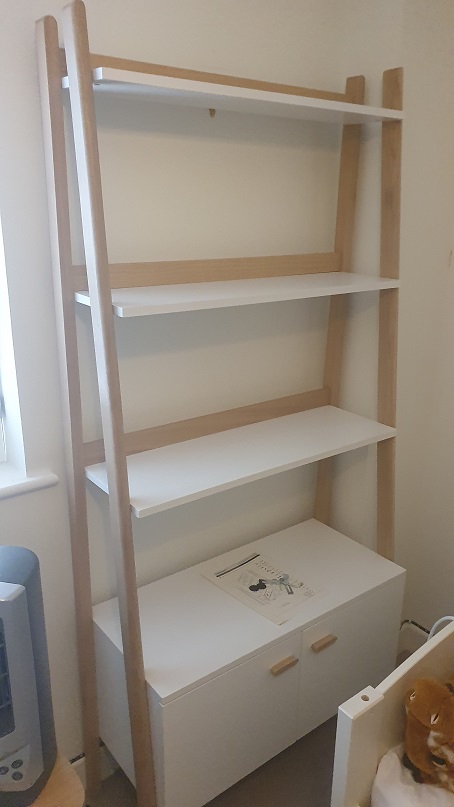 the UK Bookcase from Argos built, Jerry range