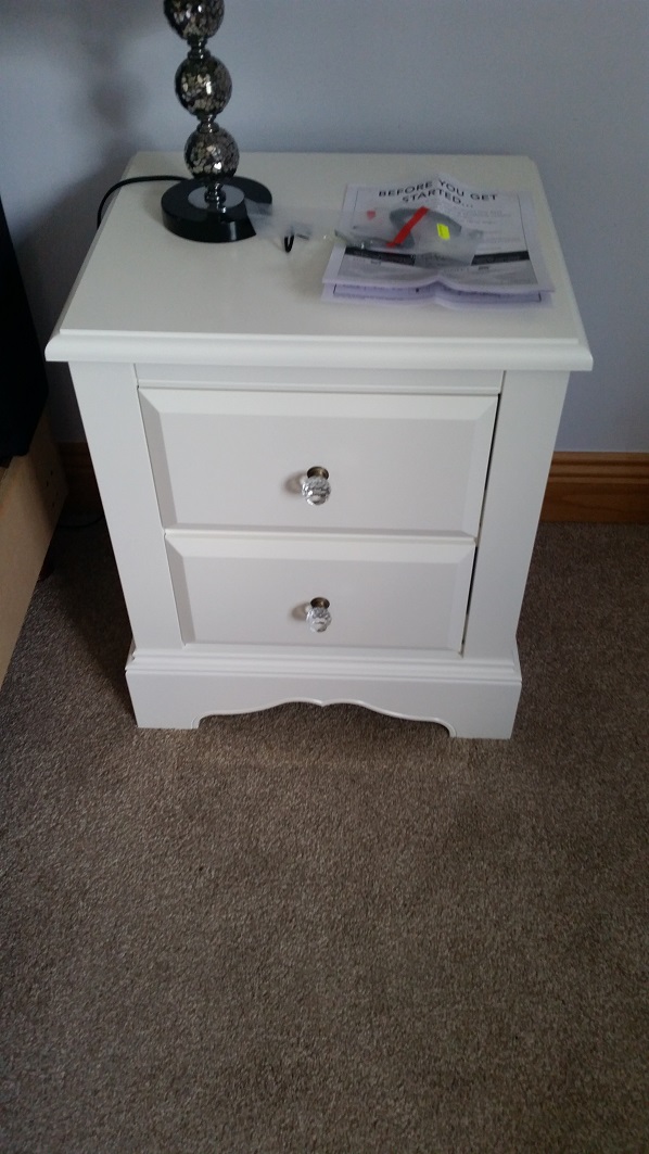 An example of an Isabella Bedside we assembled at Burton-On-Trent in Staffordshire sold by Next