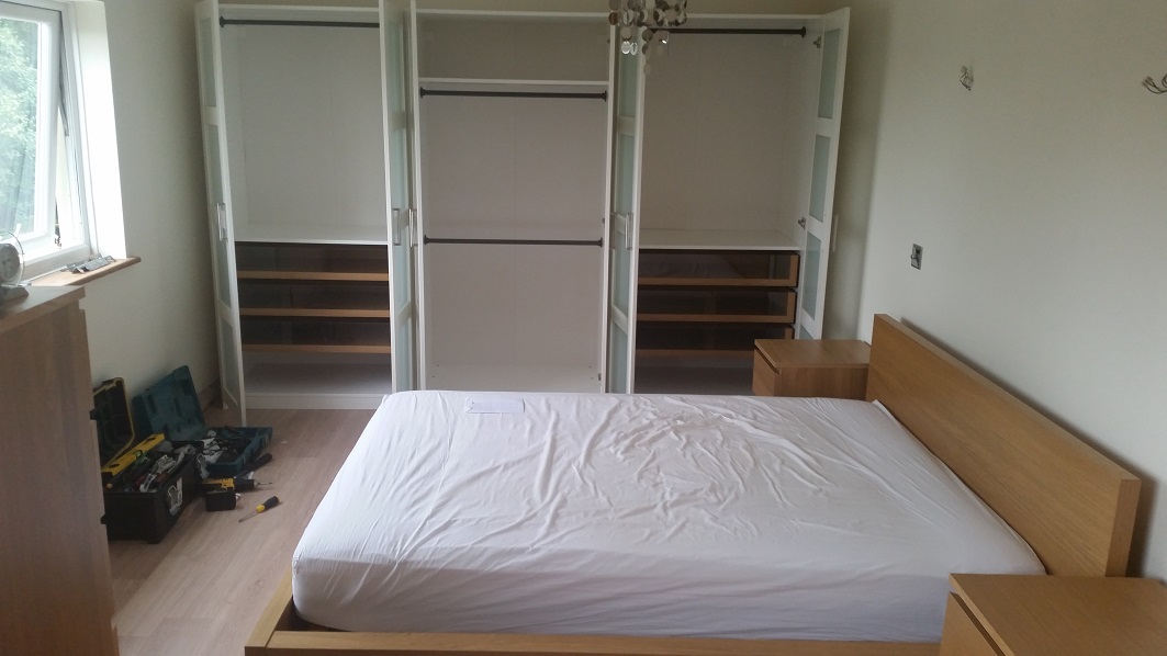 Photo of an Ikea Pax Wardrobe we assembled at Grantham, Lincolnshire