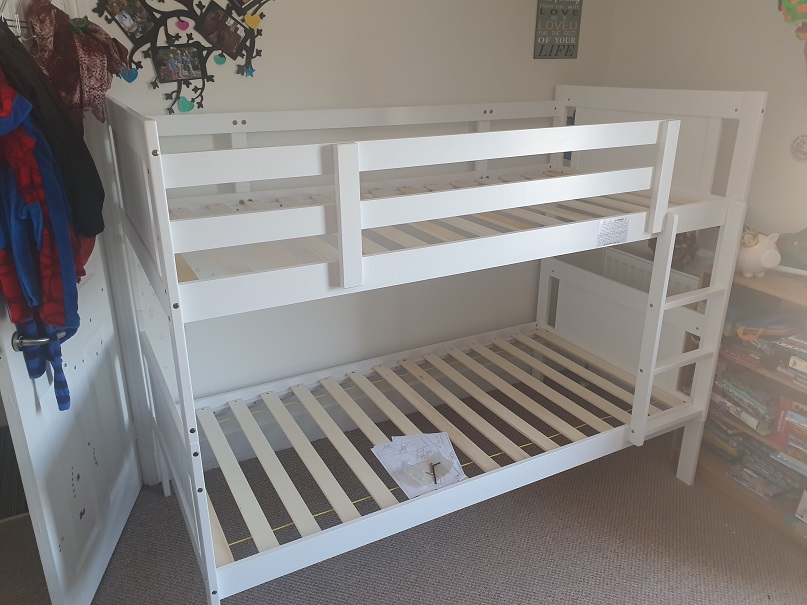 Photo of a Wayfair Eliza Bunks we assembled in Wiltshire