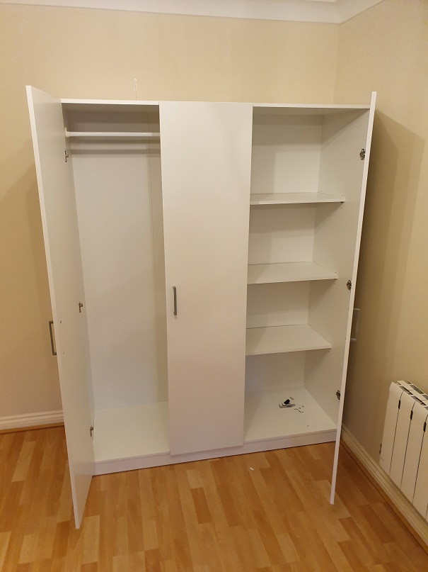Photo of an Ikea Dombas Wardrobe we assembled in Leicestershire