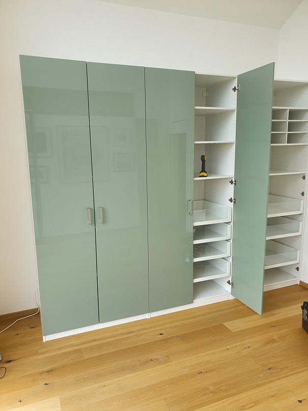 Photo of an Ikea Pax Wardrobe we assembled in Surrey