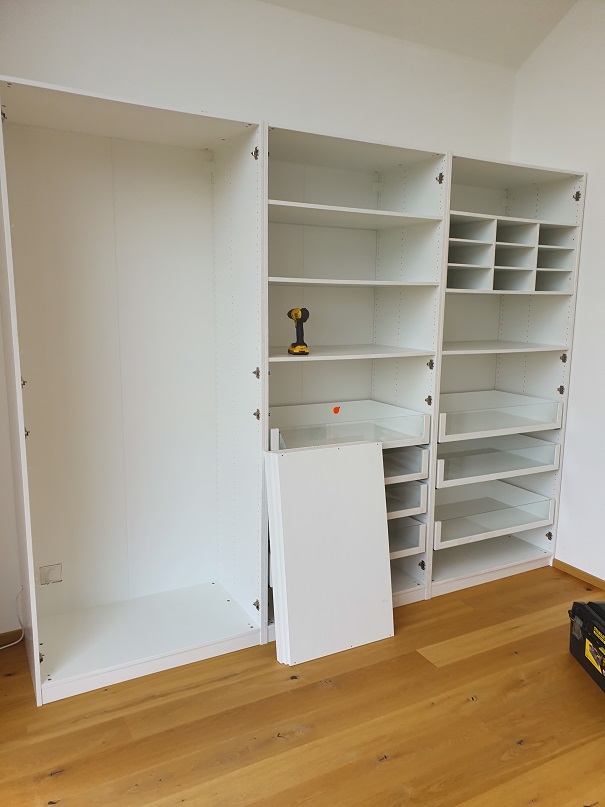 Photo of an Ikea Pax Wardrobe we assembled in Surrey