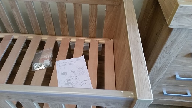 Mamas-and-Papas Franklyn Cotbed assembled in Bellshill, Lanarkshire