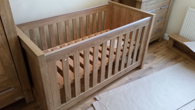 Photo of a Mamas-and-Papas Franklyn Cotbed we assembled in Mitcheldean, Gloucestershire