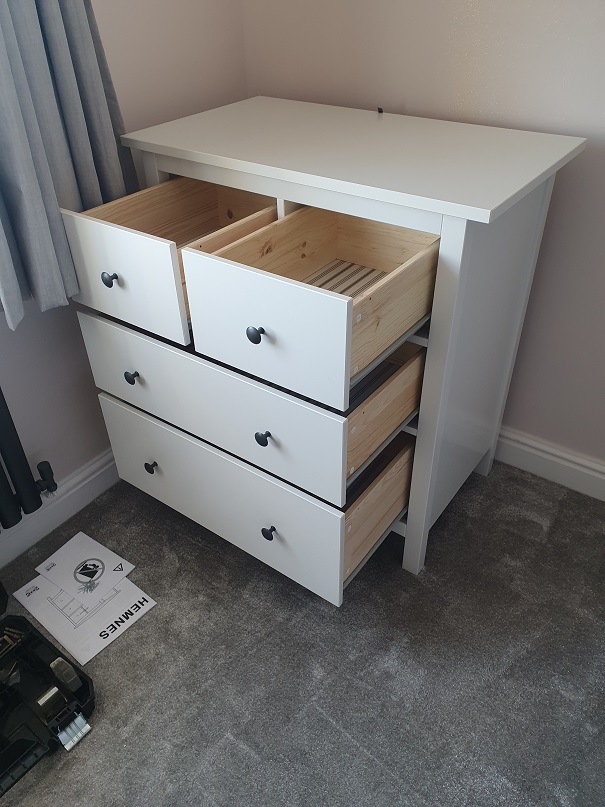 Photo of an Ikea Hemnes Chest we assembled in Cumbria