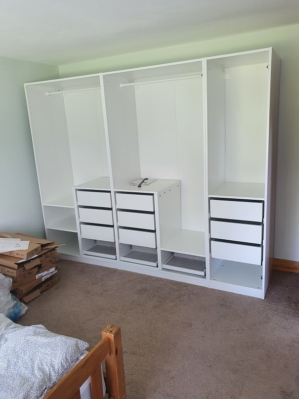 Photo of an Ikea Pax Wardrobe we assembled in Kendal