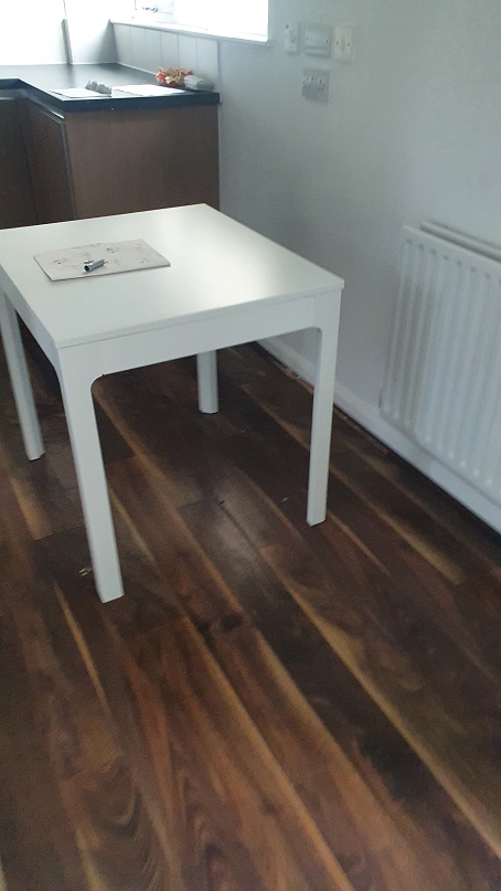 Photo of an Ikean Ekedalan Table we assembled in Lancashire