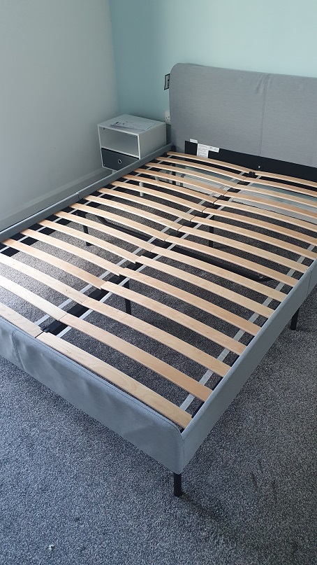 Photo of an Ikea Slattum Bed we assembled in Lancashire