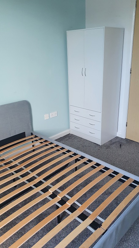 Picture of an Ikea Slattum Bed we assembled in Lancashire