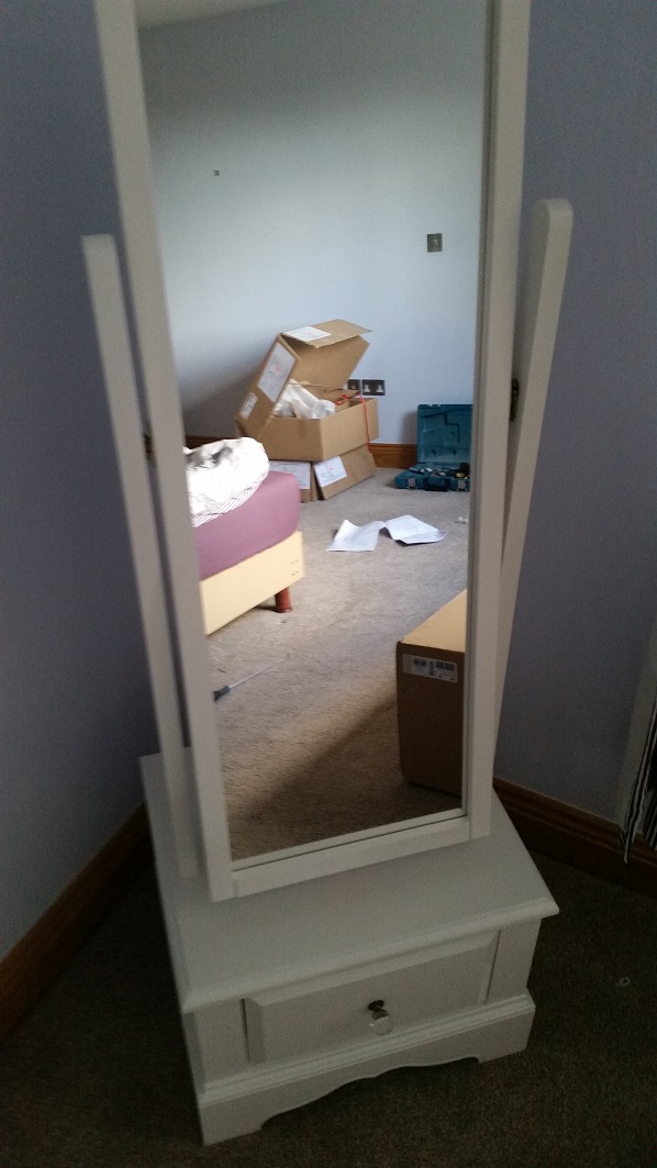 An example of an Isabella Mirror we assembled at Linlithgow in West Lothian sold by Next