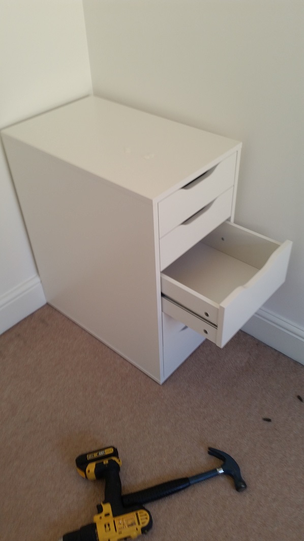 Picture of an Ikean Alex Chest we assembled in Bedfordshire