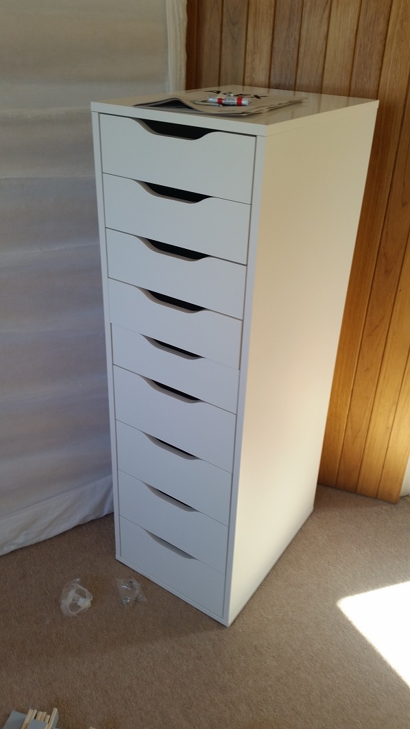 Photo of an Ikean Alex Tallboy we assembled at Workington, Cumbria