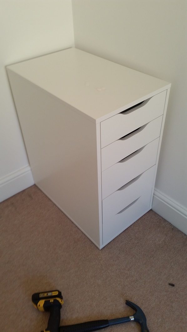 Picture of an Ikean Alex Chest we assembled in Bedfordshire