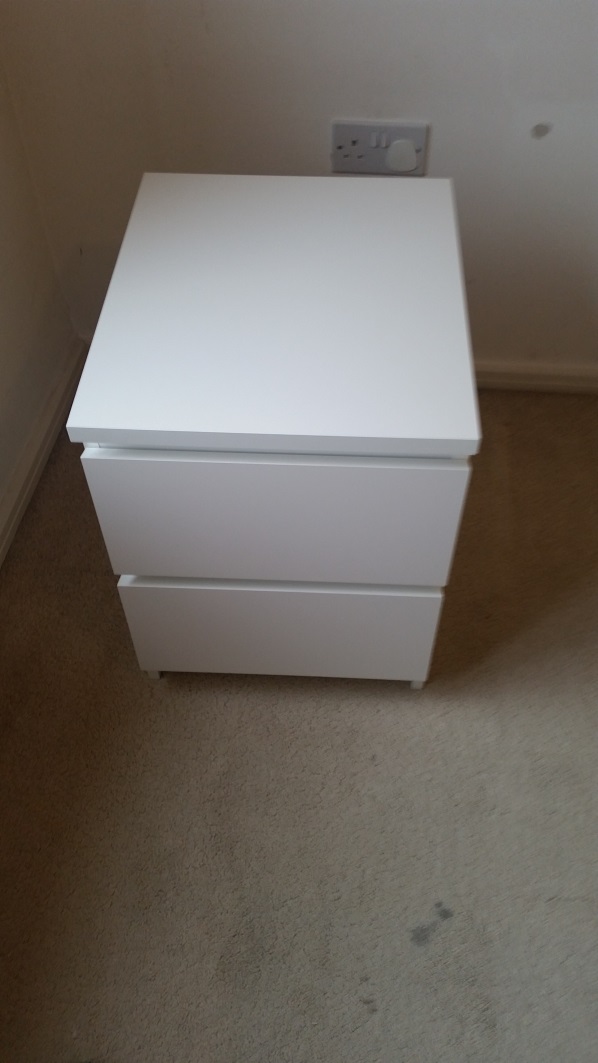 Photo of an Ikea Malm Bedside we assembled at Skegness, Lincolnshire