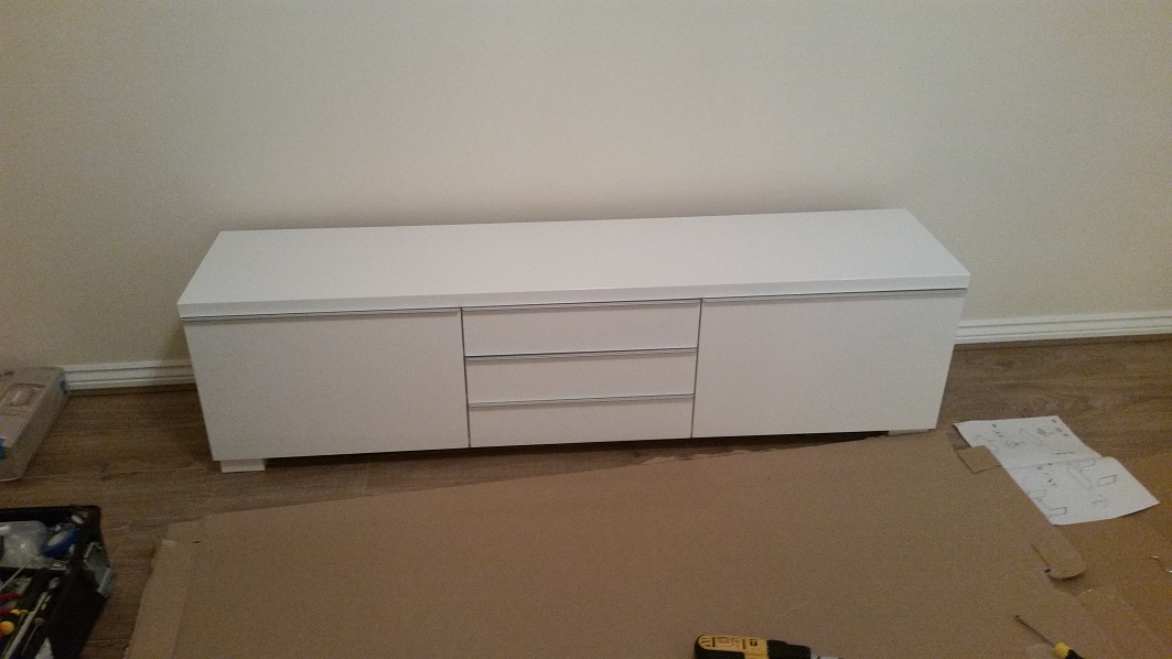 An example of a Besta TV-Stand we assembled at Strabane in County Tyrone sold by Ikea